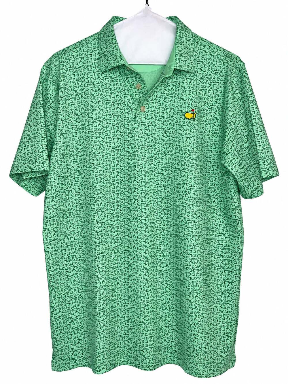 Kids Masters Golf Polo Size XL Green USA Logo Print